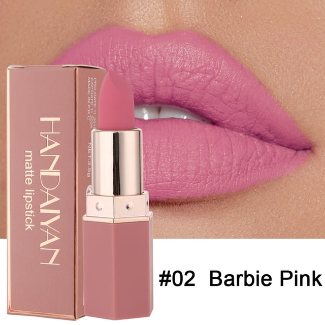 Lápiz labial mate sin alcohol 6 colores para mujeres Regalos de lápiz labial (rosa)