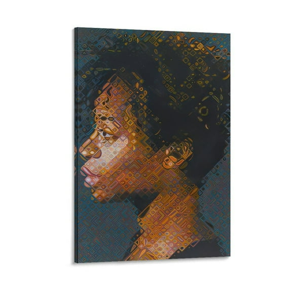 Chuck Close Art Posters & Prints Contemporary Art Poster (4) Painting On Canvas Wall Art Poster Scroll Picture Print Living Room Walls Decor Home Posters 24x36inch(60x90cm)