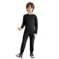 thumbnail image 3 of Doomiva Children's Special Needs Adaptive Clothing One Piece Anti-strip Romper Long Sleeve Zip Back Overall Jumpsuit Black 16, 3 of 5