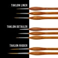 thumbnail image 4 of U.S. Art Supply 8 Piece Taklon Detail & Liner Artist Brush Set with Wood Comfort Grip Handles - Art, Detailing, 4 of 4