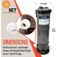 thumbnail image 3 of Cartridge Filter and Pressure Gauge with Union Fittings for Swimming Pool 120SF, 3 of 7