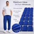 thumbnail image 5 of SOCKS'NBULK 24 Pack of Wholesale Mens Jogger Sweatpants, Homeless Shelter Donation Case, Comfy Bulk Joggers for Men (Royal Blue, Large), 5 of 6