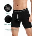 thumbnail image 4 of INNERSY Mens Boxer Briefs Breathable Men's Underwear Pouch Underwear for Men 4-Pack(M,Black), 4 of 8