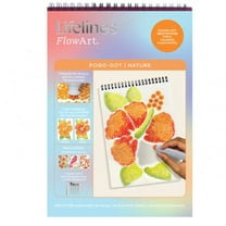 Lifelines FlowArt Pogo-Dot Activity Pad, Guided Dot Art Meditations with 5 Pogo Markers, Nature Scenes, 20 Pages