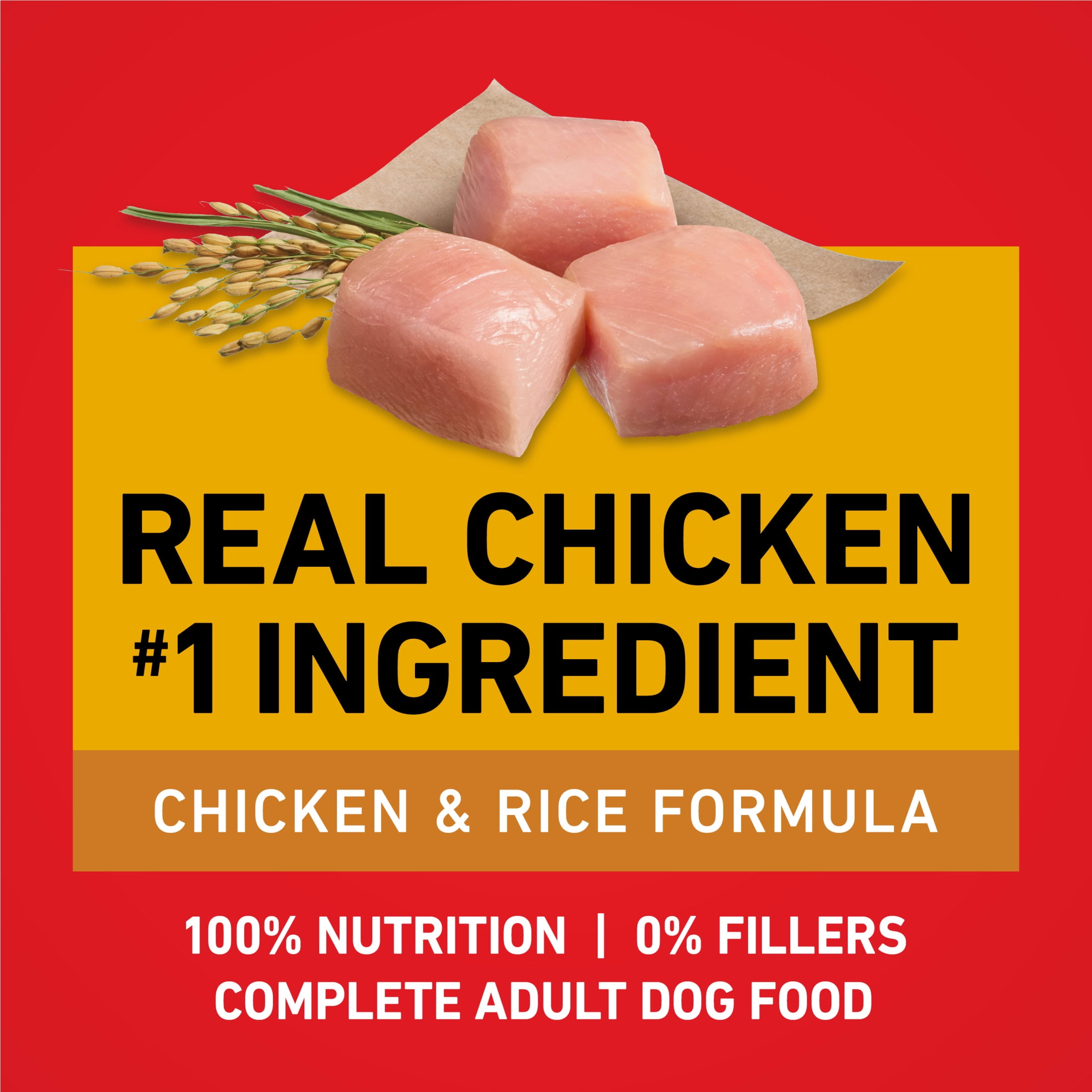 (4 pack) Purina One Dry Dog Food for Adult Dogs High Protein, Real Chicken & Rice, 8 lb Bag