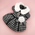 thumbnail image 2 of Cat and Dog Dress Autumn Winter New Woolen Coat Black Red Plaid Princess Skirt +Necklace + Corsage Warm Pet Clothing ShopWise Round, 2 of 12