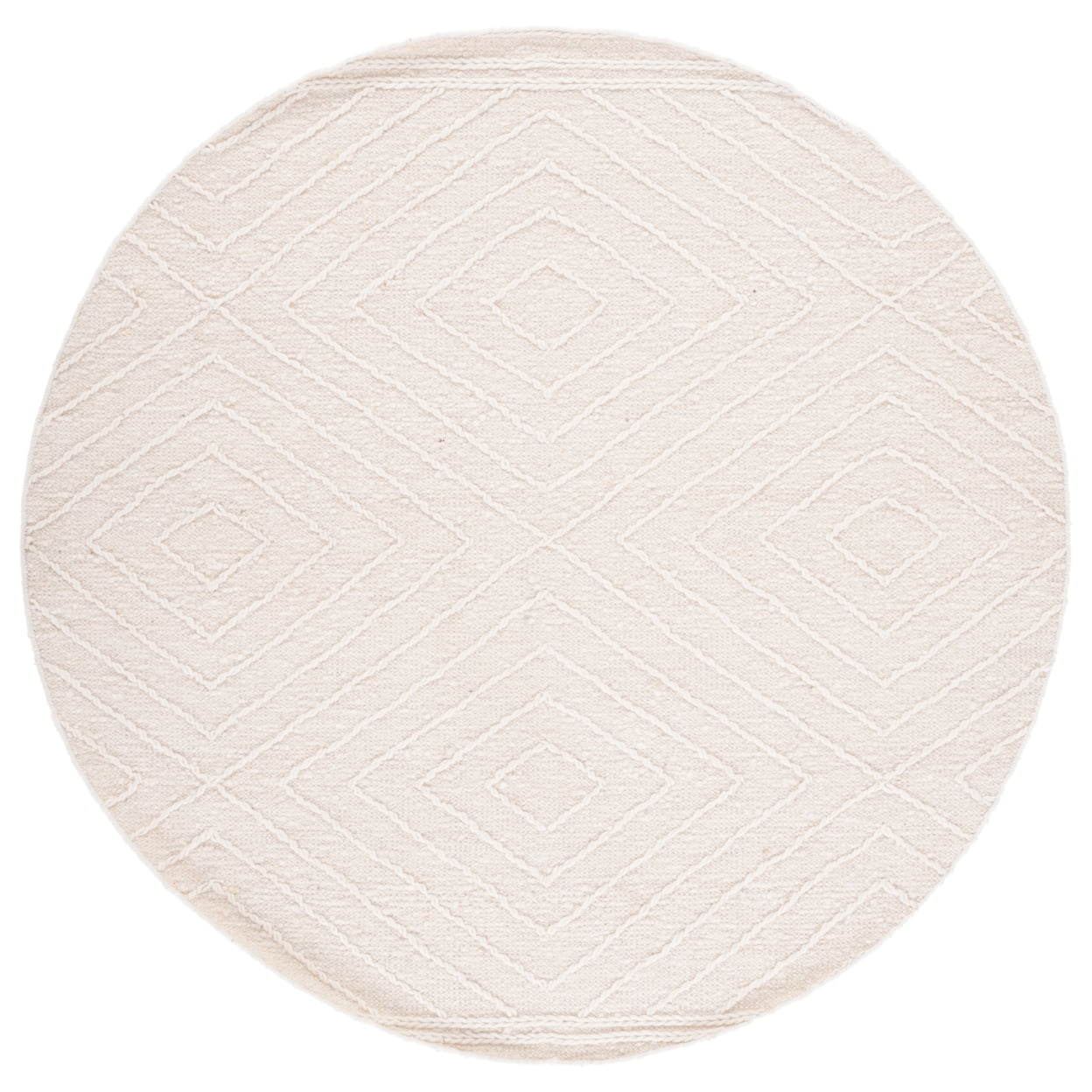 SAFAVIEH Natura Wilton Geometric Striped Area Rug, Ivory/Black, 4' x 6'