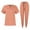 Pink, variant on Women's Scrub Top with Classic V-Neck & Yoga Jogger Pants Working Nursing Uniform Set,Light Blue L