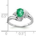 thumbnail image 2 of Primal Gold 14 Karat White Gold 7x5mm Oval Emerald and Diamond Ring, 2 of 4