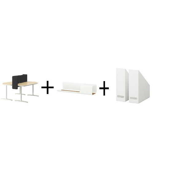 Ikea Desk With Screen White Desk Organizer White Magazine File