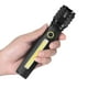 thumbnail image 4 of Linterna con zoom, mini linterna, luz fuerte, linterna de mano, linterna de bolsillo, diseño aerodinámicoC71 - a mediano 15 cm, 4 of 5