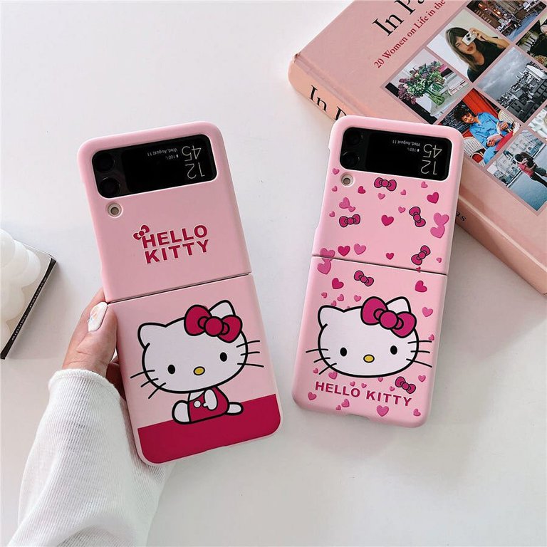 Pink Hello Kitty Samsung Galaxy Z Flip 5 Clear Case