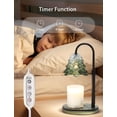 thumbnail image 4 of NeatGlow Adjustable Height Candle Warmer Lamp with Timer, 2 Bulbs Included, High Quality Glass Design, Elegant Home Décor, Gift, 4 of 8