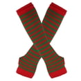 thumbnail image 2 of Resicozy Arm Warmers Fingerless Gloves for Women Cute Y2k Accessories Soft Lightweight Striped Gloves Green, 2 of 4