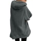 thumbnail image 4 of Abrigo con capucha y cremallera de gran tamaño sólido para mujer Chaquetas de punto Outwear con bolsillo Fridja BV0+4869, 4 of 7