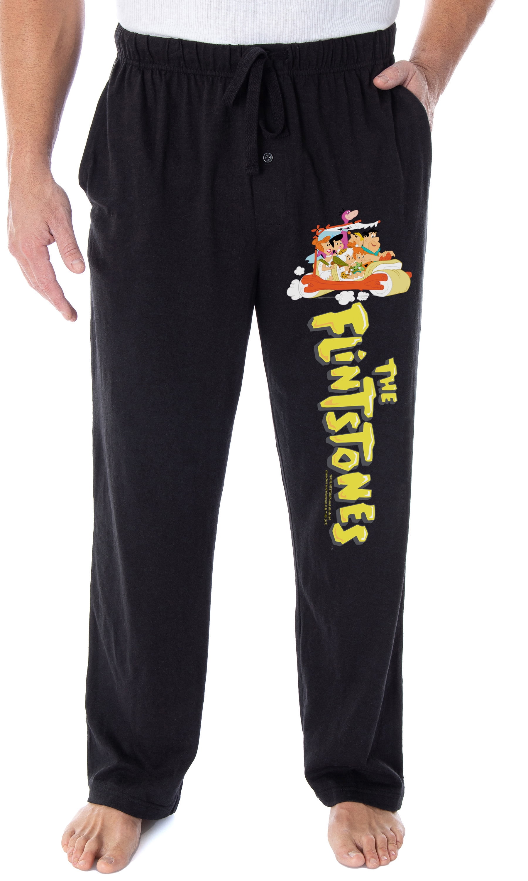 The Flintstones Men's Vintage Cartoon Characters Loungewear Pajama Pants -  