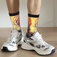 thumbnail image 6 of Disketp Colorful Wave Dragon Head Unisex Crew Socks Lightweight Breathable Ventilation Ankle Socks, Mid-calf socks for Daily, 6 of 6