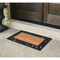 thumbnail image 2 of A1 Home Collections 38"×23" Natural Coir & Rubber Doormat - Decorative Welcome Design, Heavy Duty Coconut Fiber Entry Mat with Non-Slip Backing - Anti-Shed Treated, Low Profile Outdoor Front Door Mat, 2 of 6