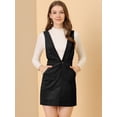 thumbnail image 2 of INSPIRE CHIC Falda con tirantes y tirantes de pana para mujer Negro L, 2 of 6