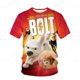 thumbnail image 1 of Camiseta informal con estampado 3d de Lightning Dog Bolt para niños y niñas, gran oferta, camiseta de manga corta Unisex con dibujos animados para niños 140 zhangmengya CONDUJO, 1 of 2