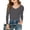 Dark Gray, variant on WAYUTE Girls Shirts Long Sleeve Ribbed V Neck T-Shirt Solid Color Casual Summer Top for Big Kids and Tweens Soft Daily Wear,Dark Gray,Size 11 Y-12 Y