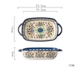 thumbnail image 2 of Baking Tray With Handle, Home Ceramic Retro Tableware Bowl, Salad Dish, Multifunctional Large Capacity, 2 of 13