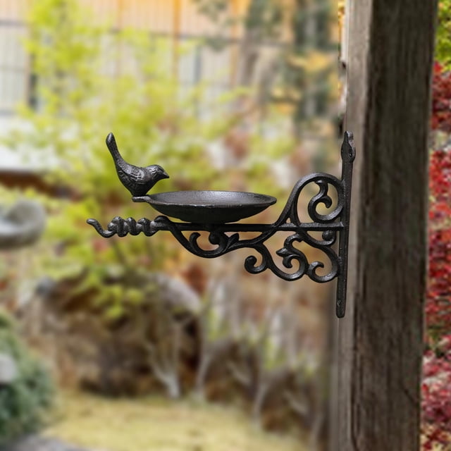 Adorno de baño para pájaros de pared, fácil de instalar, comedero creativo para pájaros, estación de alimentación para jardinera de jardín.