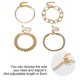 thumbnail image 3 of Moda con cuentas gruesas cadena de cable plano pulseras punk joyería para mujeres niñas regalo, 3 of 5