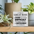 thumbnail image 3 of Zomyto 5"x5" Boss Appreciation Gift Decorative Wooden Box Sign a Truly Great Boss is Hard to Find Wood Block Plaque Desk Decor Office Shelf or Wall Display, 3 of 5