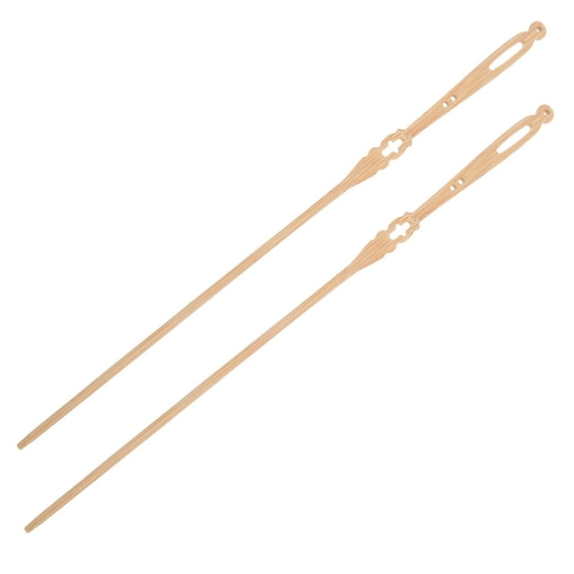 Miangastore Light Brown Wooden Circular Fan Sticks for DIY Use Safe and Durable with Rounded Edges 2pcs