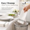thumbnail image 6 of Impresserve Disposable Cloth-Like Paper Guest Towels, White with Silver Band, Soft Absorbent Hand Towels for Bathroom and Events, 100 Sheets, 6 of 8