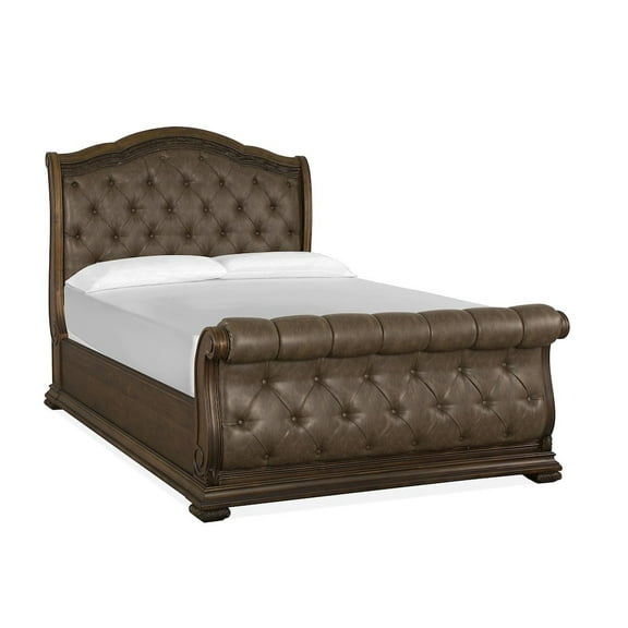 Magnussen Home Durango Willadeene Brown Queen Upholstered Sleigh Bed