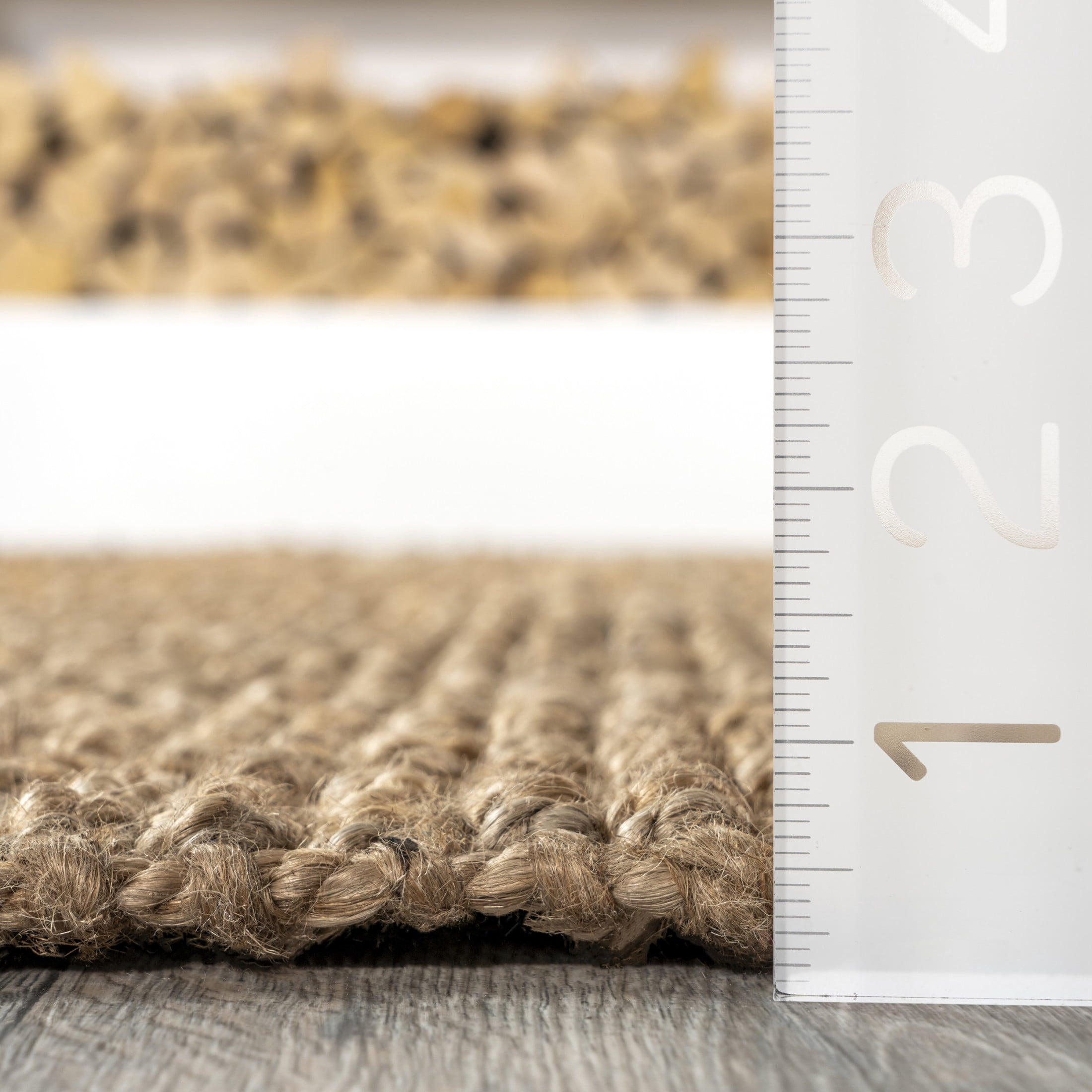 nuLOOM Ashli Solid Farmhouse Jute Area Rug, 7' 6" x 9' 6", Ashli Natural