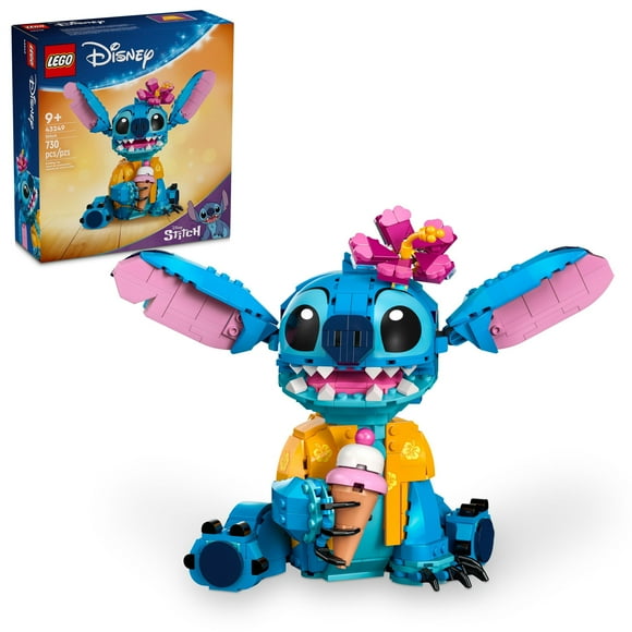 LEGO Disney Stitch Toy Building Kit, Disney Toy for 9 Year Old Kids, Buildable Figure with Ice Cream Cone, Fun Disney Gift for Girls, Boys and Lovers of the Hit Movie Lilo and Stitch, 43249