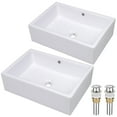 thumbnail image 1 of Aquaterior 2 Pack Rectangle Porcelain Above Counter Vessel Sink Basin Overflow, 1 of 8