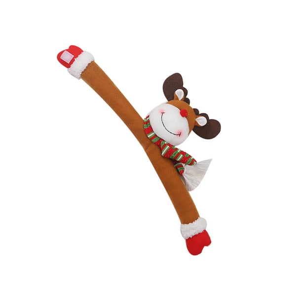 Injueey Navidad cortina hebilla Tieback Santa Claus muñeco de nieve Tiebacks adornos calambre anillo ventana decoración Navidad fiesta en casa Kits de decoración para fiestas Alce Injueey HA070333-03