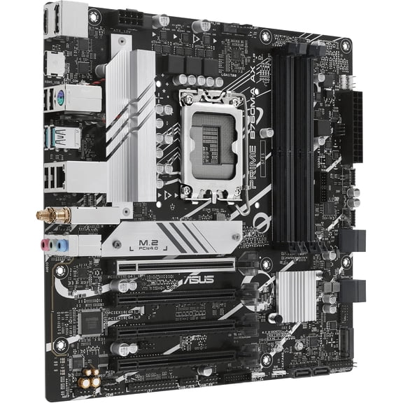 ASUS Prime B760M-A AX LGA 1700(Intel 12 13 14th Gen) microATX Motherboard (PCIe 4.0, 2xM.2 Slots, DDR5,Realtek 2.5 Gb LAN,WiFi 6, DP,Rear USB 3.2 Gen 2, Front USB 3.2 Gen 1 Type-C)