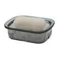 thumbnail image 5 of Unique Bargains 1 Pc Waterproof Soap Holder Ripple Style Gray Soap Holder for Bathroom 5.51"x4.13"x1.65", 5 of 6