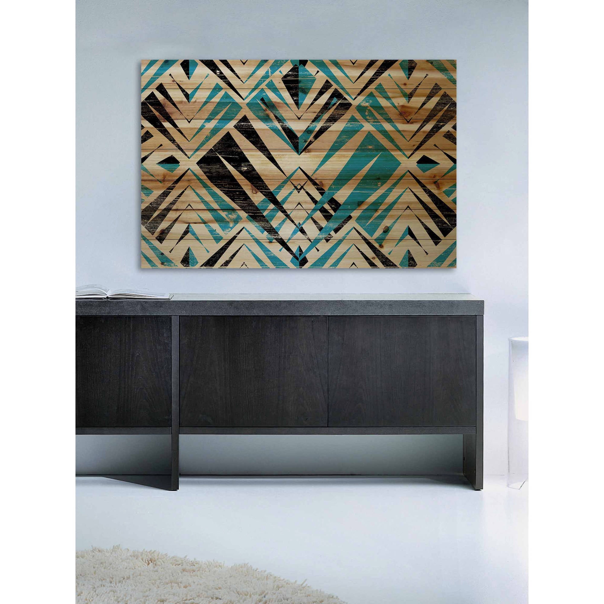 "Visions of Teeth" Painting Print on Natural Pine Wood