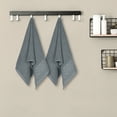thumbnail image 6 of Unique Bargains 4 Pcs Solid Soft Hand Towel 14" x 30" Dark Grey/Grey, 6 of 8