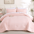 thumbnail image 3 of SPRINDAY Queen Comforter Set, 7 Pieces Bed in a Bag for All-Season, Bedding Set with Comforter, Sheets, Pillowcases & Shams, Blush Pink, 3 of 7