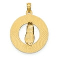 thumbnail image 5 of FJC Finejewelers 14k Yellow Gold Ocean City Nj On Round Frame with Flip-flop Center Charm, 5 of 5