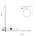 thumbnail image 4 of ANGARA Natural Bezel Heart Amethyst Promise Ring with Diamond Accents in 14K Yellow Gold for Women (Size-5mm) | February Birthstone, Anniversary, Jewelry Gift for Women | Natural Amethyst Ring, 4 of 9