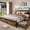 Rustic Brown, variant on Queen Storage Platform Bed Frame with Headboard, 4 Storage Drawers, LED Lights & USB Charging Station, Vintage Brown Sturdy Metal