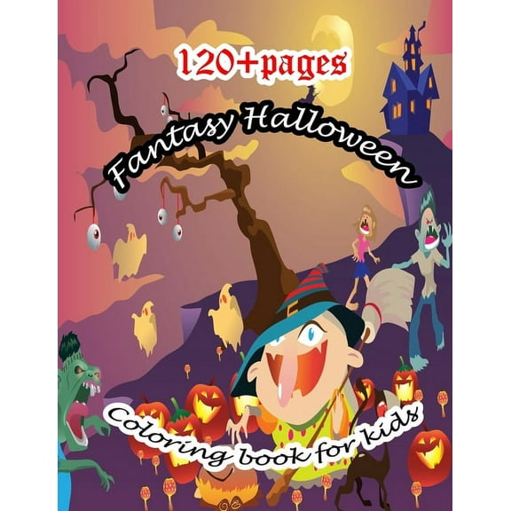 Fantasy Halloween Coloring Book for Kids: A cute Halloween book that kids love: books for kids ages 4-8 (Paperback)