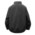 thumbnail image 4 of Men's Stand-up Collar Reversible Windbreaker Jacket with Waterproof and Windproof Design, Splicing Color Style for Outdoor Sports, Hiking, and Winter Holiday Activities,Black,L, 4 of 5