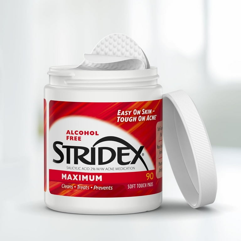 Stridex Maximum Strength Acne Medication Pads, 90ct - Walmart.com