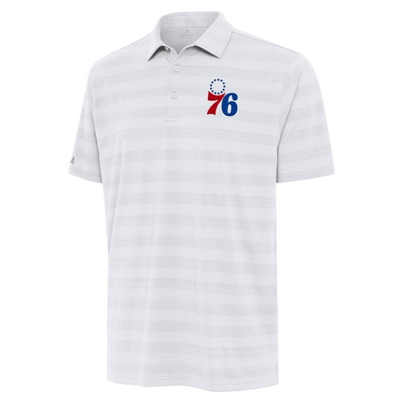 Men's Antigua White Philadelphia 76ers Tunnel Polo