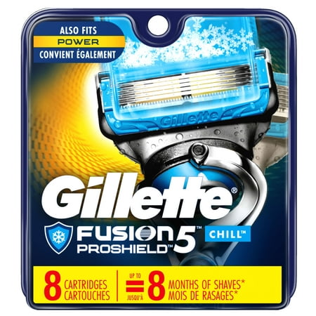 Gillette Fusion5 ProShield Chill Men's Razor Blades, 8 Blade