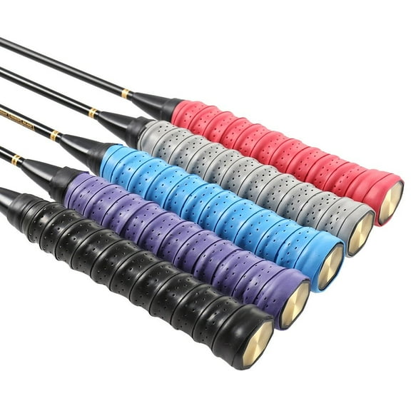 10pcs Tennis Badminton Racket Grip Tape Anti Racket Grip Wrap Overgrip Tape for Sports Fishing Pole Jump Rope (Assorted Colors)
